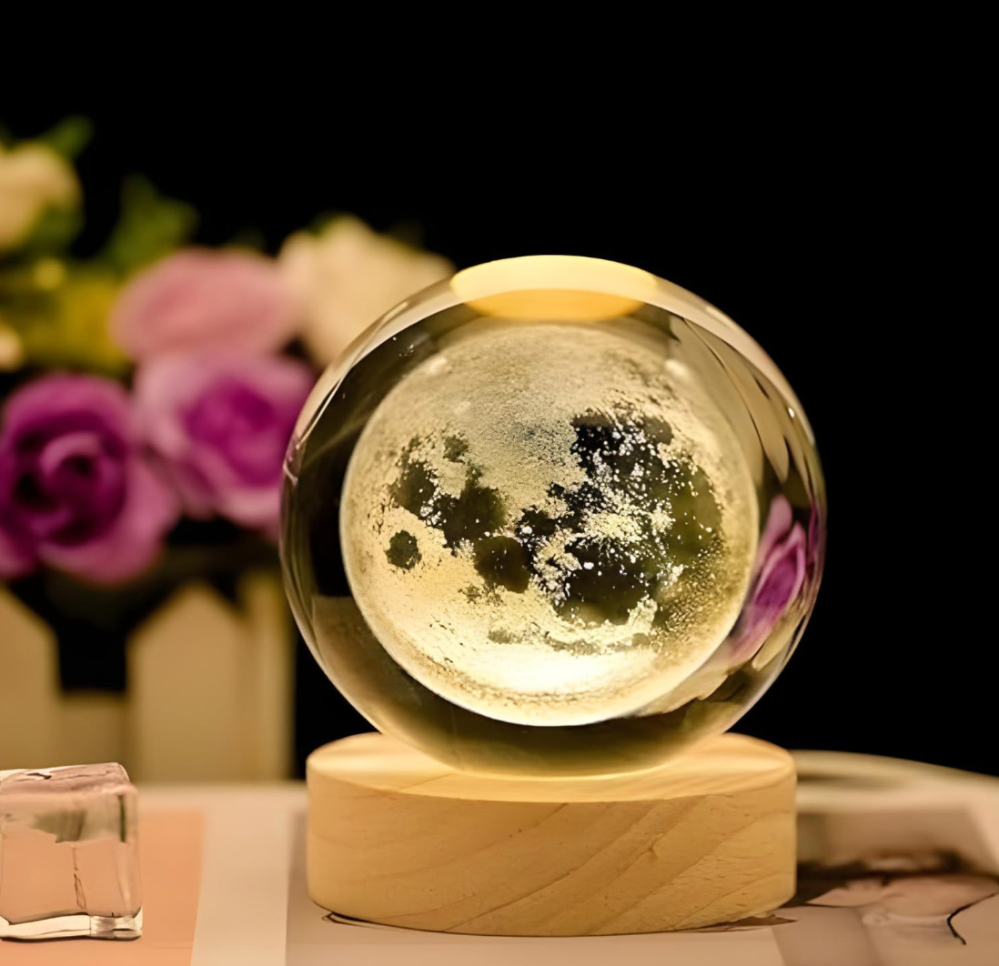 3D Crystal Moon Lamp