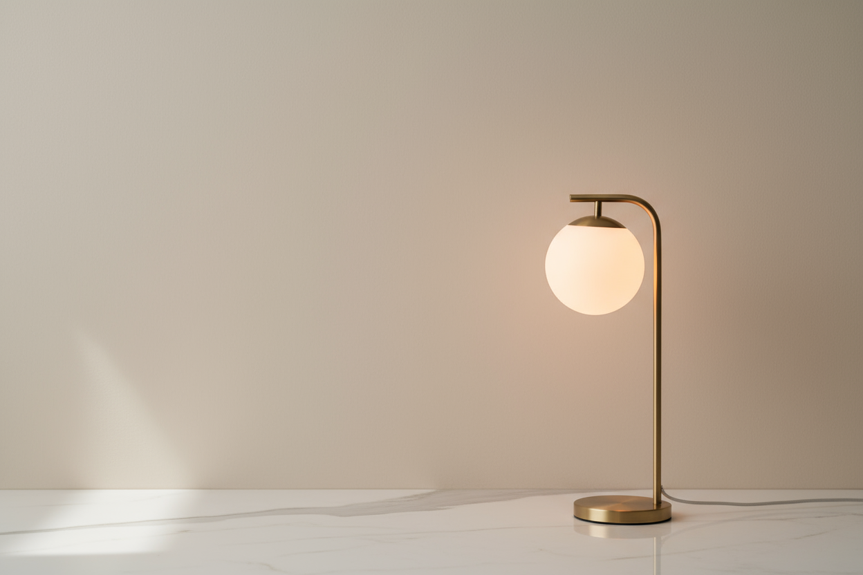 make a hero image minimal one our products is lamps 